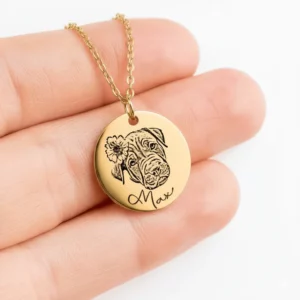 🐾 Collier Souvenir Gravé